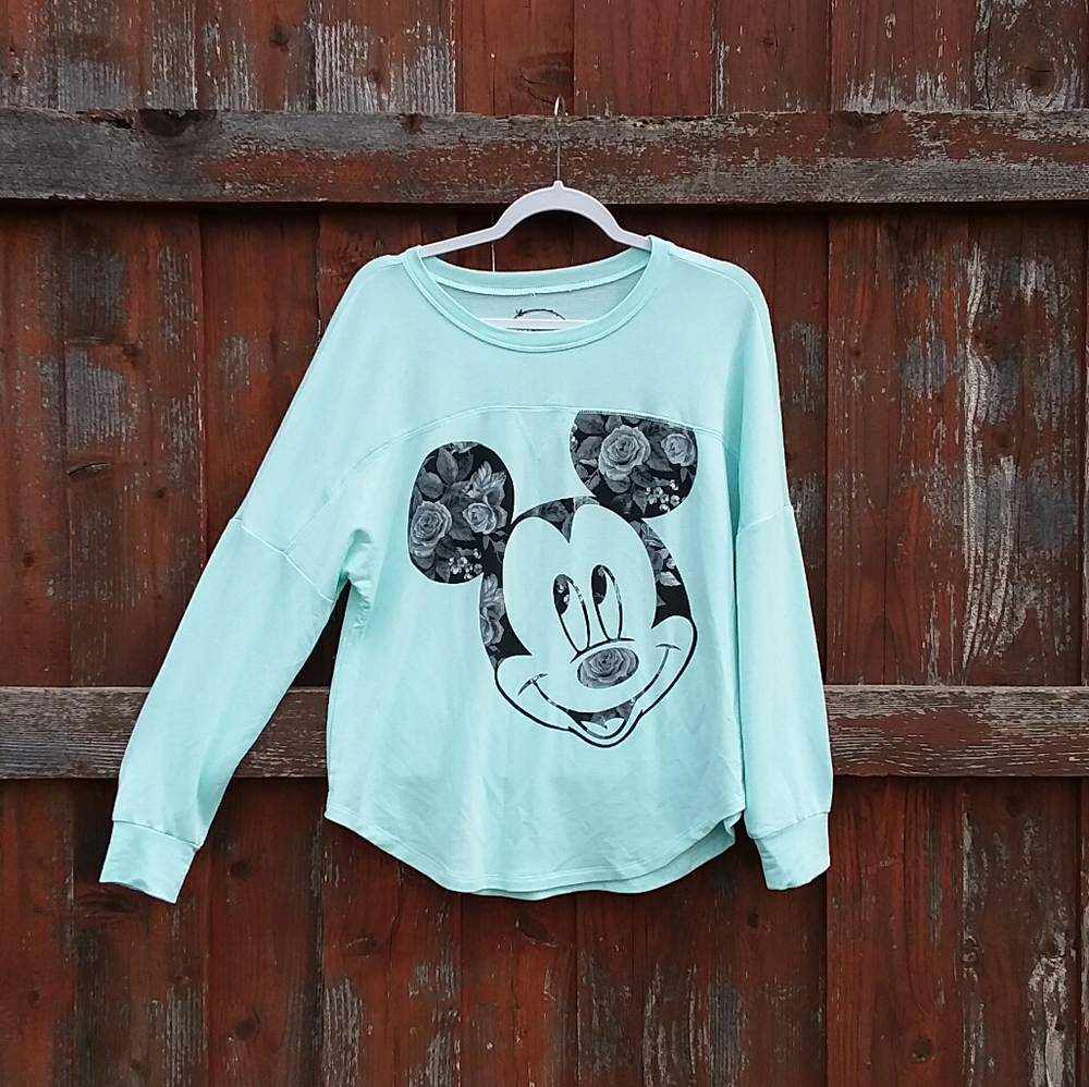 Disney M Floral Mickey Mouse Long Sleeve